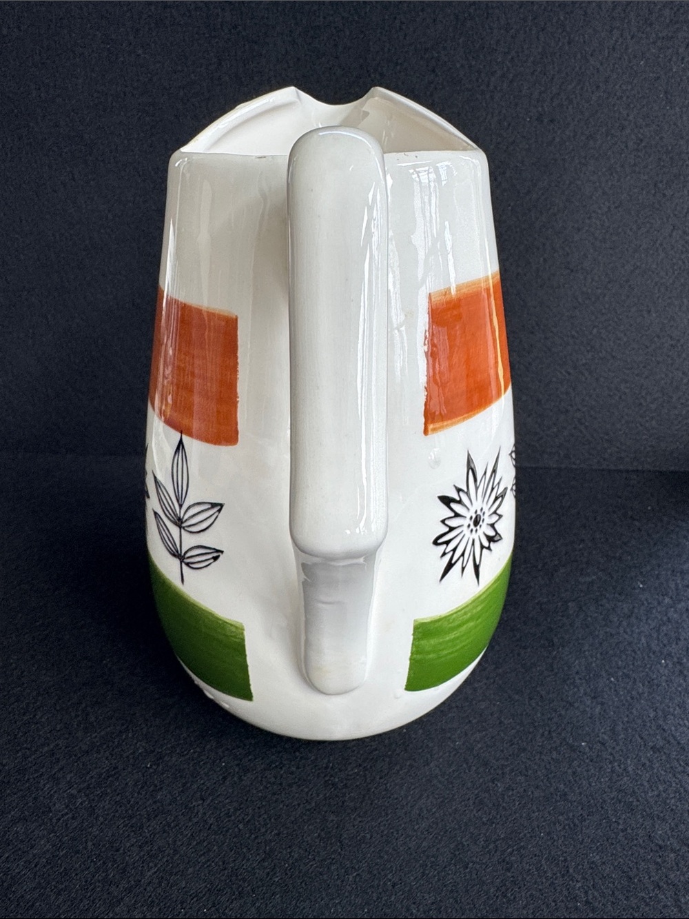 VTG Royal Sealy 1950 MCM Hand Painted Pitcher and 6 Cups Japan - Picture 6 of 14
